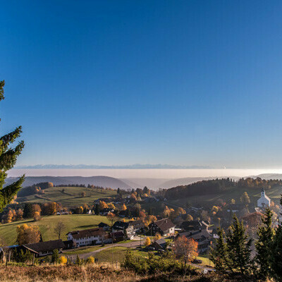 Alpenblick �ber Dachsberg in der f�nften Etappe